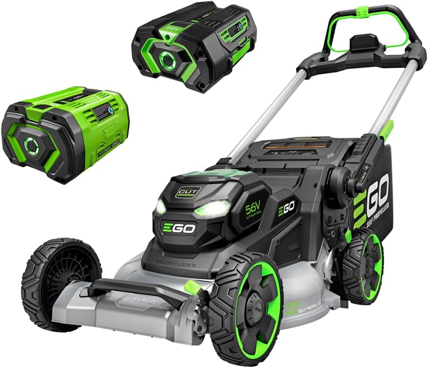 EGO Power+ LM2206SP 56V 22" Self-Propelled Cordless Lawn Mower, 10Ah + 5Ah Batteries, Turbo Charger