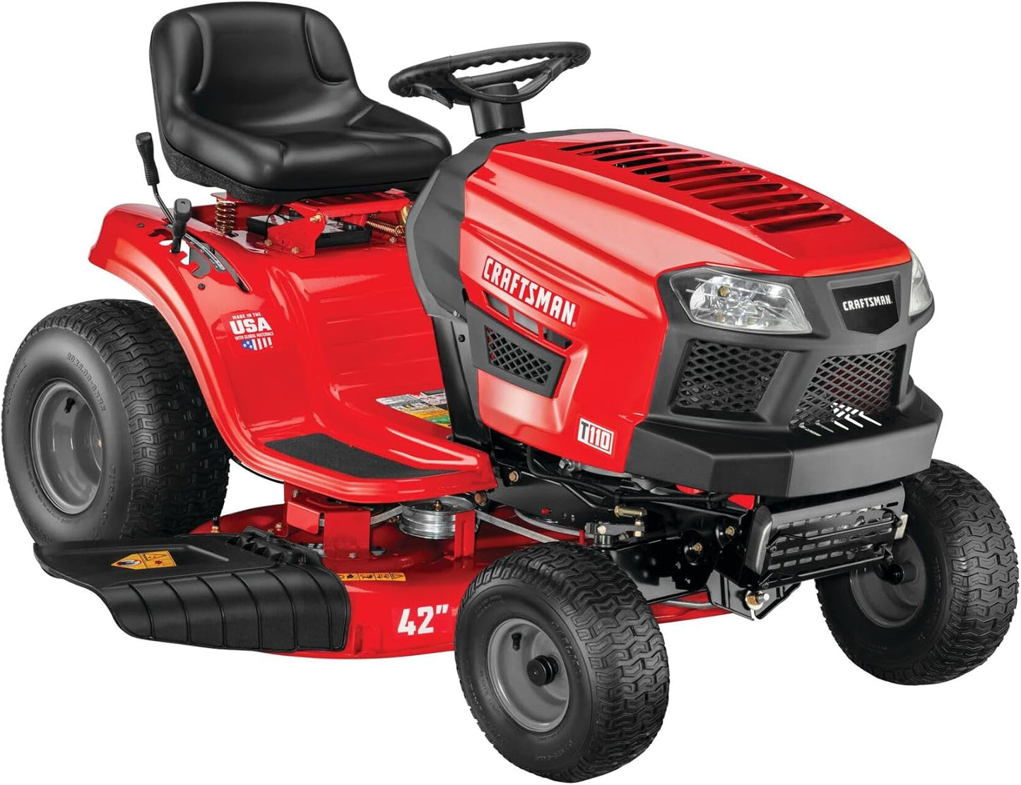 CRAFTSMAN 42" Gas Riding Lawn Mower, 17.5 HP Briggs & Stratton Engine, 7-Speed Lawn Tractor