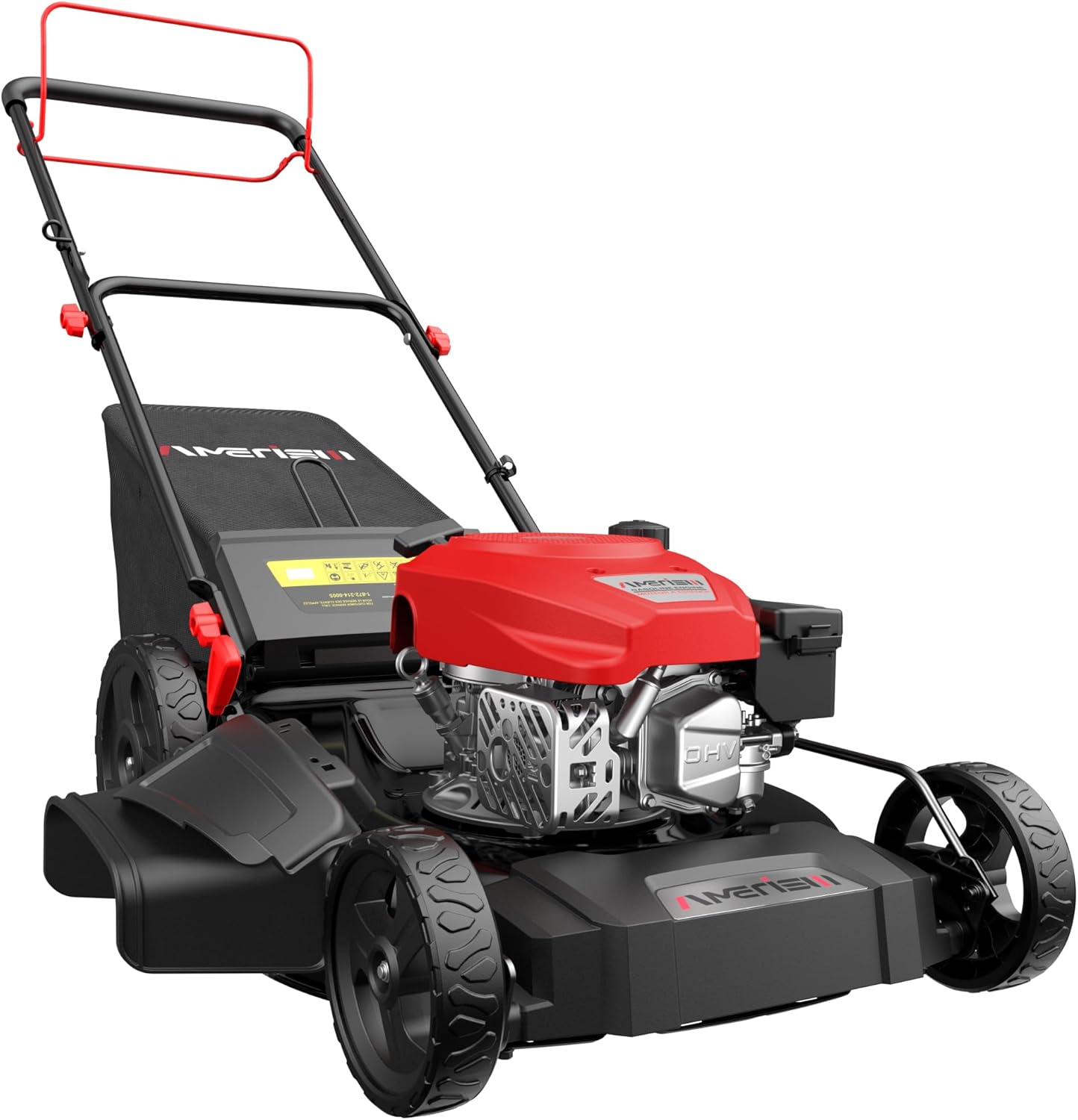 AMERISUN 21-Inch Self-Propelled Gas Lawn Mower for Large Yard, 170cc 4-Stroke Engine