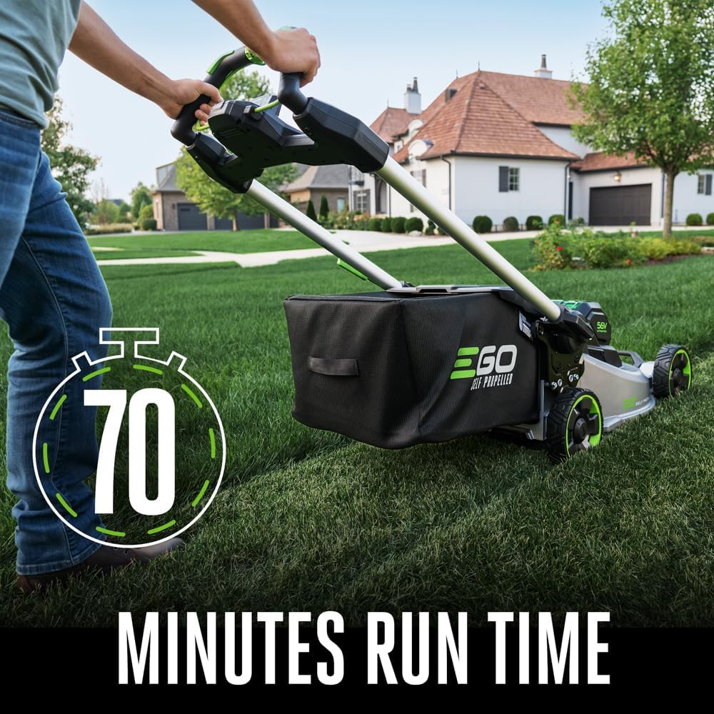 EGO Power+ LM2206SP 56V 22" Self-Propelled Cordless Lawn Mower, 10Ah + 5Ah Batteries, Turbo Charger