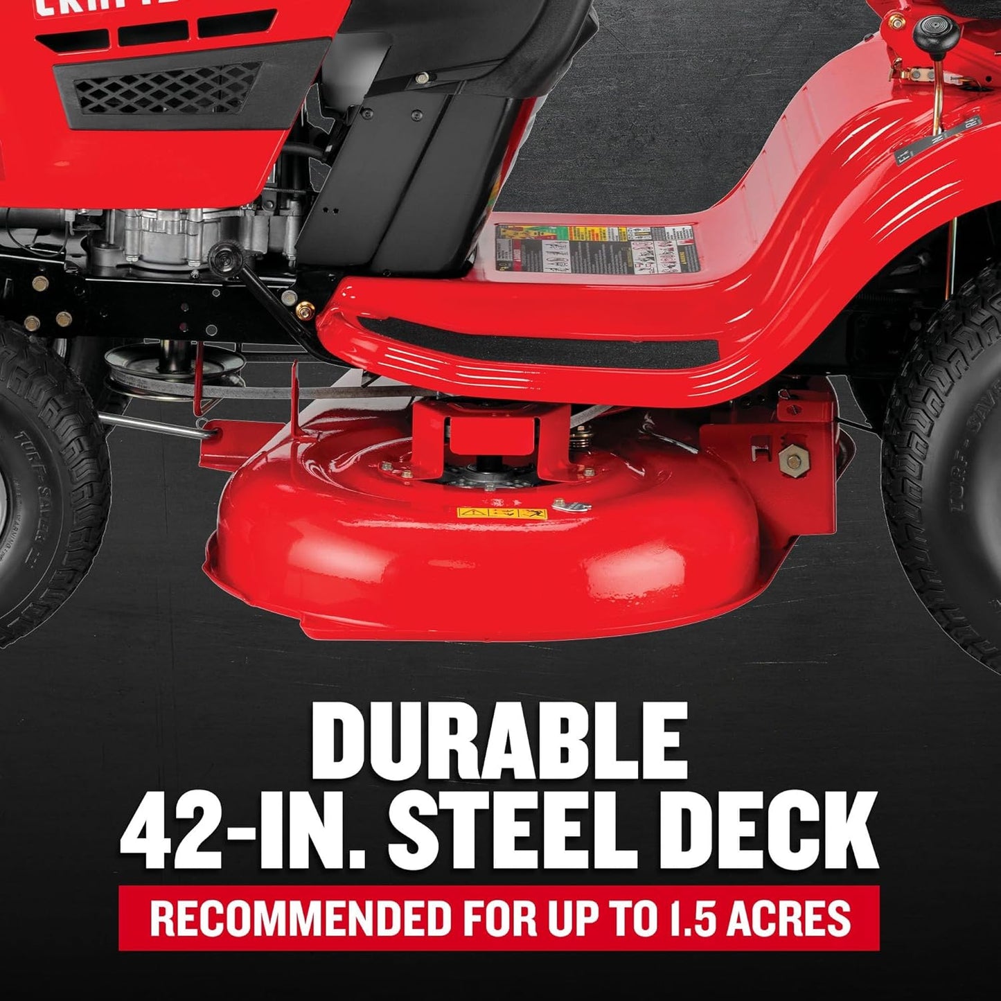 CRAFTSMAN 42" Gas Riding Lawn Mower, 17.5 HP Briggs & Stratton Engine, 7-Speed Lawn Tractor
